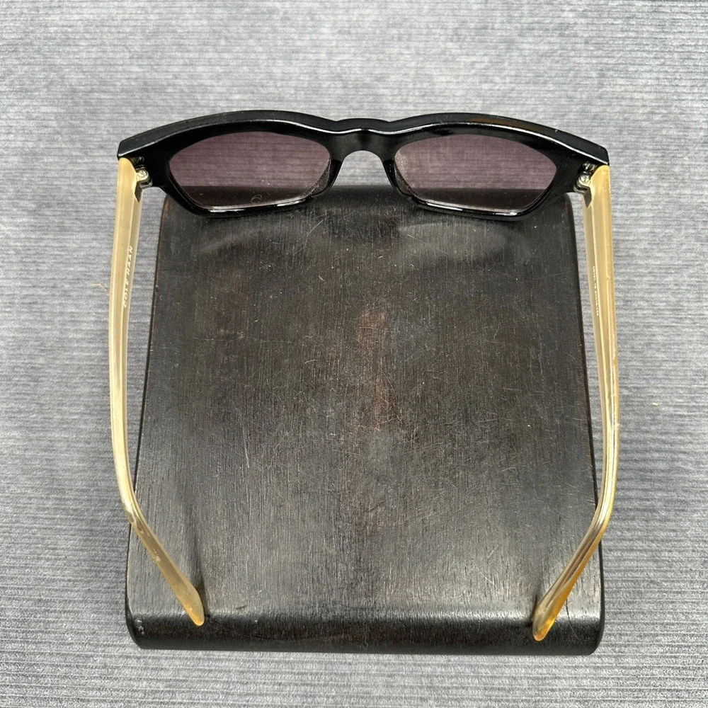 Cole Haan Y2K Sunglasses Black Square Frame Champagne Arms C6121 51-18-144